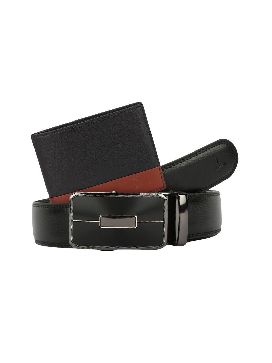 pacific gold men leather accessory gift set