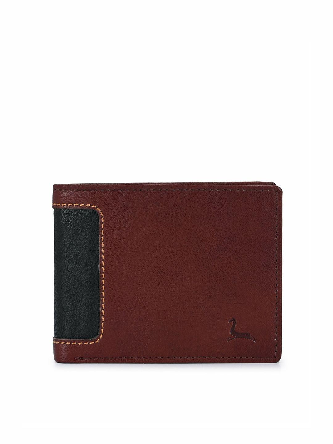 pacific gold men leather two fold wallet