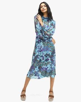 pacific petals fit & flare dress