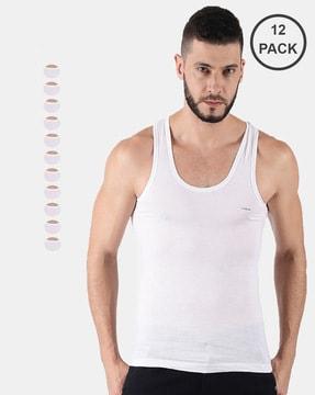 pack of 12 sleeveless vest
