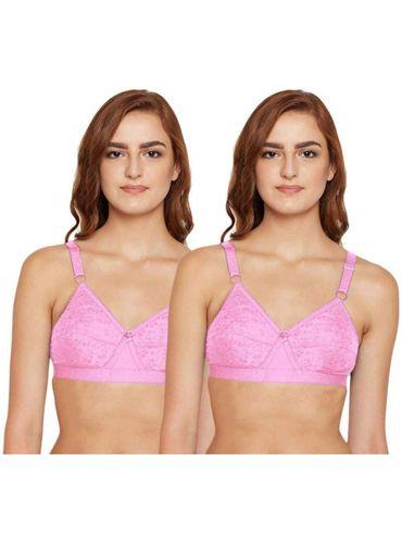 pack of 2 b-c-d cup bra in pink colour