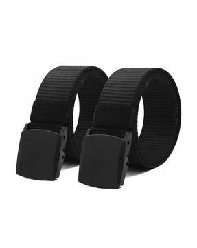 pack of 2 belts with buckle closure
