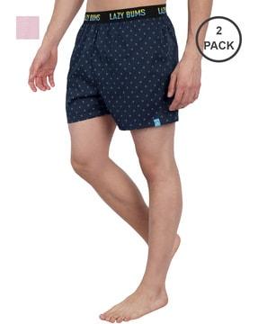 pack of 2 boxers with elasticated waist