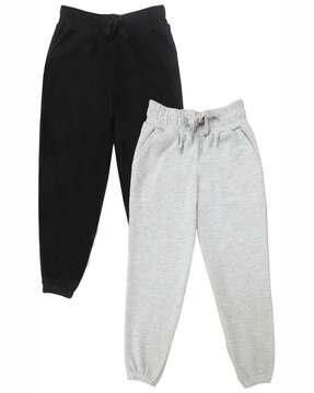 pack of 2 boys fitted track pants with elasticated waist