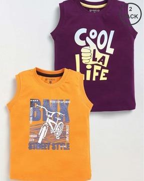 pack of 2 boys relaxed fit round-neck t-shirts