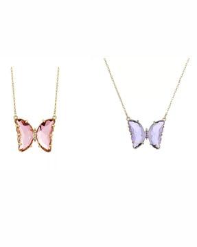 pack of 2 butterfly pendants