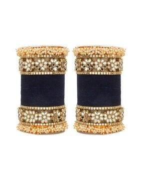 pack of 2 embellished bangles