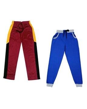 pack of 2 fitted track pants with elasticated waist