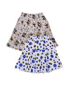 pack of 2 floral a-line skirt