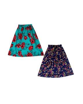 pack-of-2-floral-print-a-line-skirts