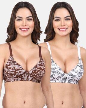 pack of 2 floral print t-shirt bras