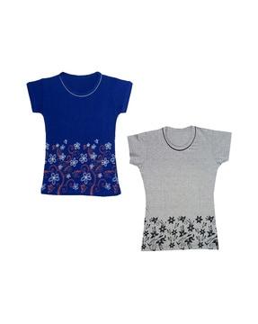 pack of 2 floral print t-shirt