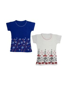pack of 2 floral print t-shirt