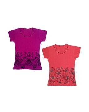 pack of 2 floral print t-shirts