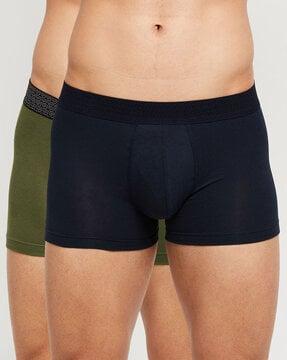 pack of 2 full-coverage trunks with elasticated waist