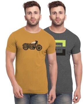 pack of 2 graphic print crew-neck t-shirt