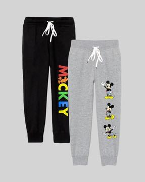 pack of 2 graphic print straight track pants