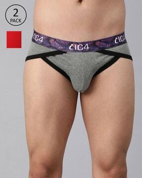 pack of 2 heathered briefs