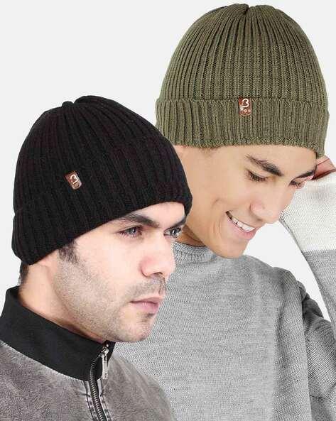 pack of 2 knitted beanies