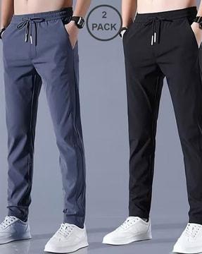 pack of 2 men straight trackpants with drawstrings