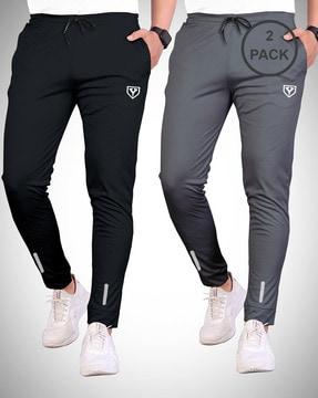 pack of 2 men track pants with elasticated waistband