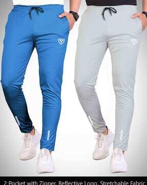 pack of 2 men track pants with elasticated waistband