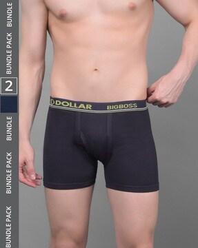 pack of 2 men trunks with elasticated waistband