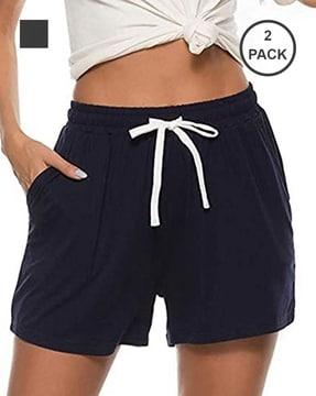 pack of 2 mid-rise shorts with insert pockets