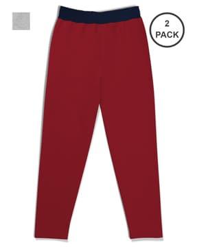 pack of 2 mid-rise straight track pants