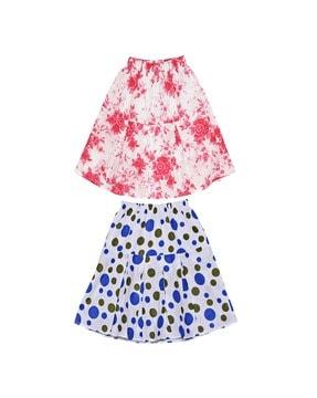 pack of 2 printed  a-line skirts