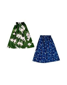 pack of 2 printed a-line skirts