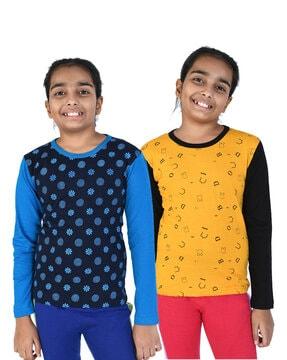 pack of 2 printed crew-neck t-shirt