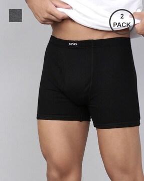 pack of 2 ribbed boxer briefs with elasticated waistband