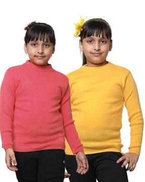 pack of 2 ribbed high-neck pullovers