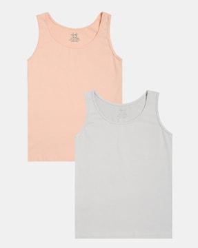 pack of 2 round-neck tank tops