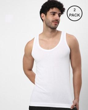 pack of 2 round-neck vests