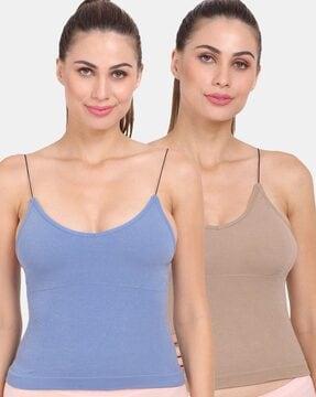 pack of 2 scoop-neck camisoles with ribbed hem
