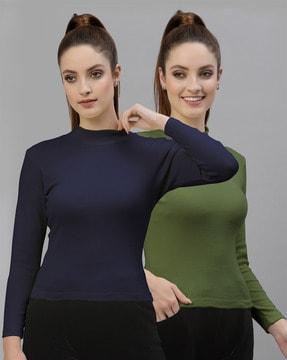 pack of 2 slim fit ribbed tops