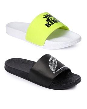 pack of 2 slip-on sandals