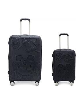 pack of 2 solid trolley bags