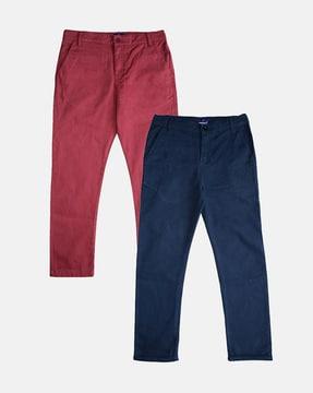 pack of 2 straight fit pants with insert pockets
