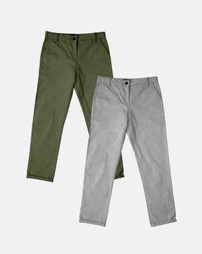 pack of 2 straight pants with insert pockets