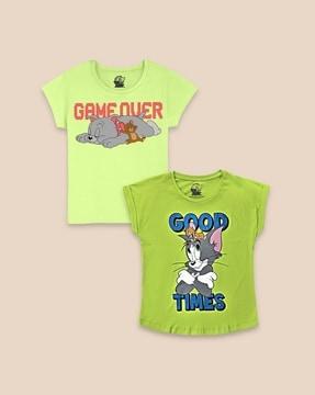 pack of 2 tom & jerry print t-shirts