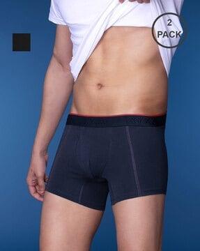 pack of 2 trunks with brand knit waistband