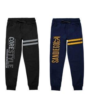 pack of 2 typographic print joggers