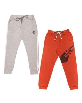 pack of 2 typographic print trackpants