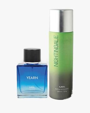 pack of 2 yearn edp for men & nightingale high quality deodorant for men & women combo
