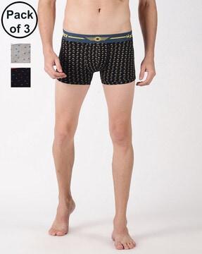 pack of 3 abstract print trunks