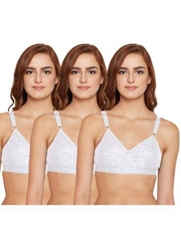 pack of 3 b-c-d cup bra in white colour