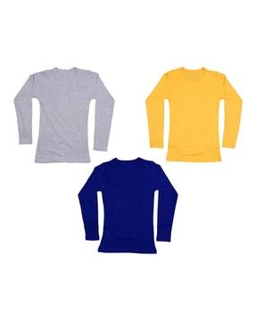pack of 3 cotton round-neck t-shirts